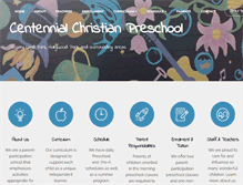 Tablet Screenshot of centennialpreschool.com